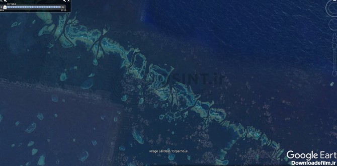 تصویر صخره‌های مرجانی استرالیا در گوگل ارث