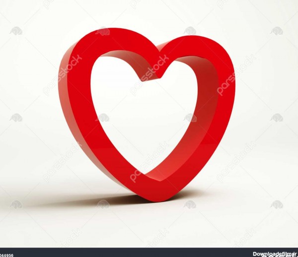 تصویر با قلب قرمز بر روی زمینه سفید 1044956