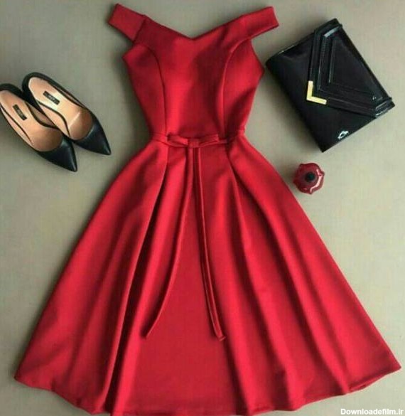 مدل های ست لباس قرمز با کفش پاشنه بلند