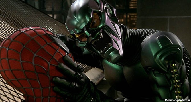 شخصیت گابلین سبز با بازی ویلیام دفو در مقابل مرد عنکبوتی در  سه‌گانه spider-man