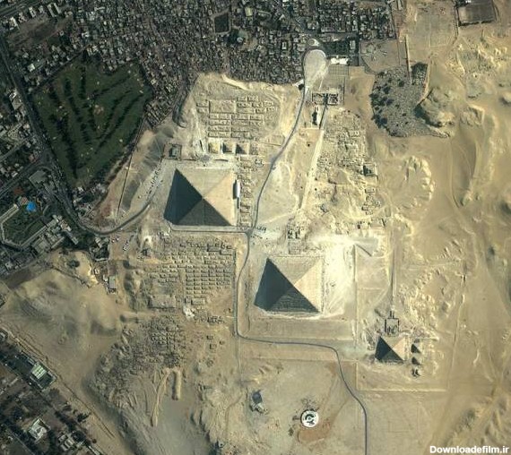 عکس فضایی ناسا از اهرام ثلاثه در مصر