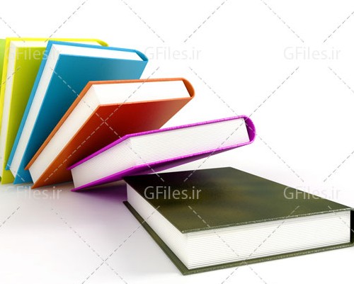 دانلود تصویر باکیفیت سه بعدی کتاب های رنگی به صورت JPG