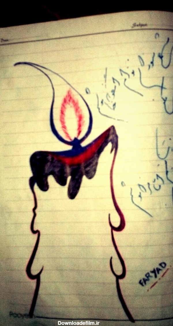 نقاشی **شمع سوزان - عکس ویسگون