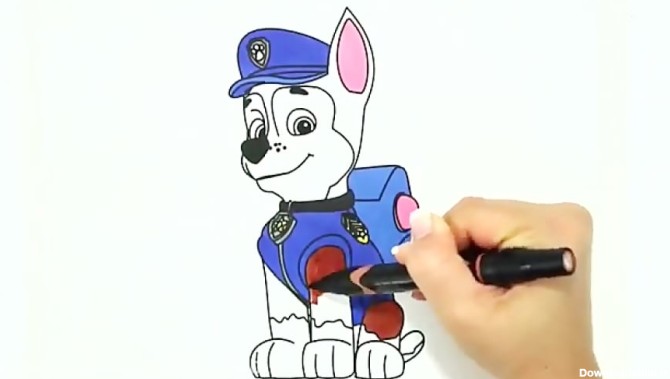 آموزش نقاشی سگ های نگهبان - نقاشی کودکانه
