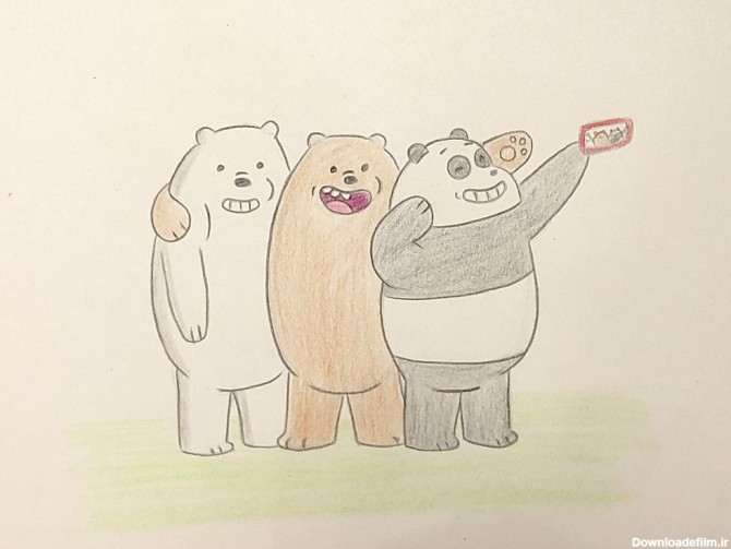 نقاشی سه خرس کله پوک آموزش نقاشی خرس ساده