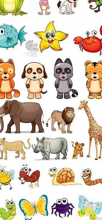 عکس حیوانات کارتونی برای نقاشی