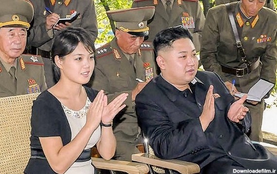 کیم جونگ اون رهبر کره شمالی و همسرش