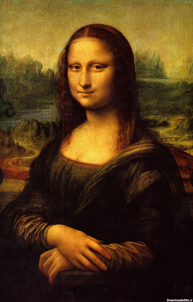 تابلوی اصلی مونالیزا که درموزه‌ی لوور پاریس نگهداری می‌شود.