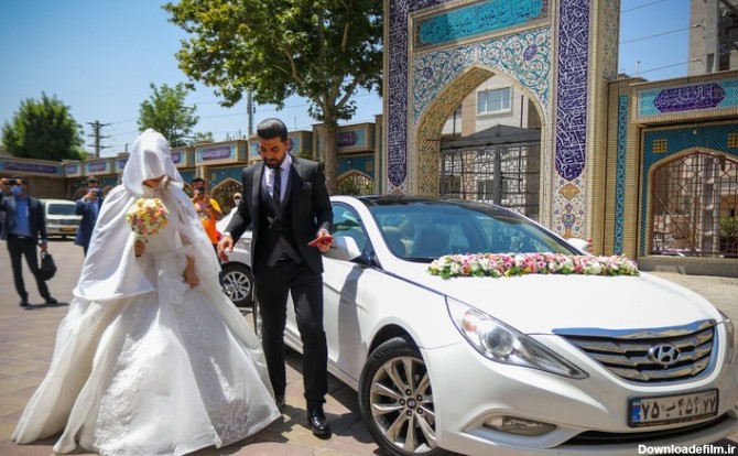 تصاویر| حضور عروس و دامادها پای صندوق رای انتخابات