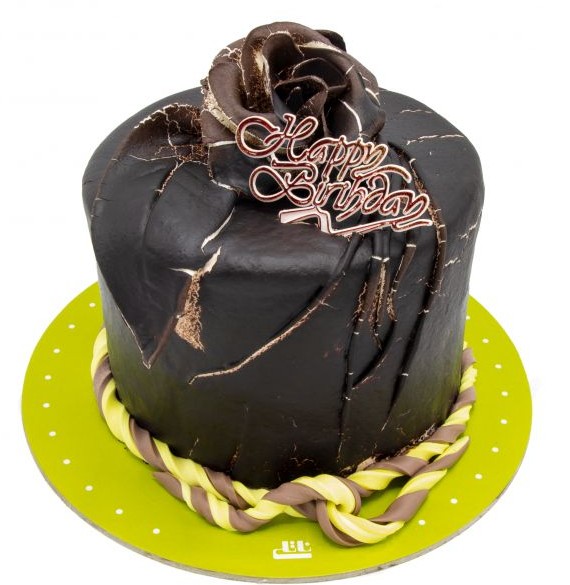کیک تولد شکلاتی دارک رز (BB342) | قنادی ناتلی