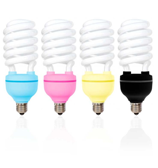 دانلود تصویر زیبا از لامپ های کم مصرف پایه رنگی | تیک طرح مرجع ...