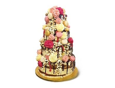 انواع مدل های کیک عروسی - کیک عروسی  گل آویز | کیک آف