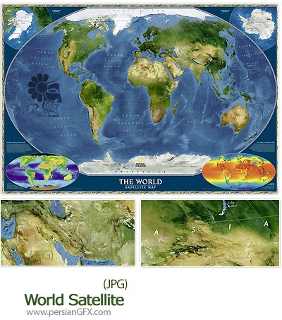 نقشه ماهواره ای جهان - World Satellite Map