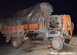 تصادف خاور بنز با کامیون در جاده تهران-قم/مرگ رانندگان در شعله های آتش