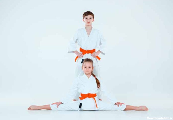 تصویر باکیفیت کمربند نارنجی کاراته