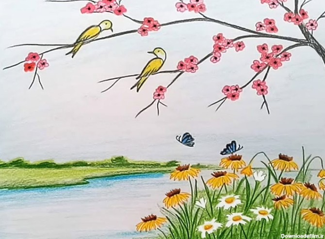 نقاشی فصل بهار