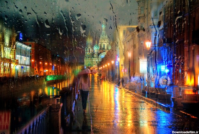 عکس شب بارانی پر احساس | گالری عکس مینافام
