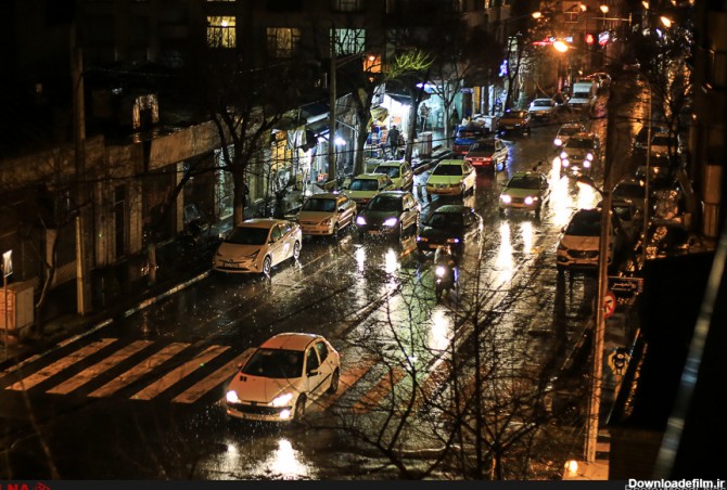 شب بارانی تهران (عکس)