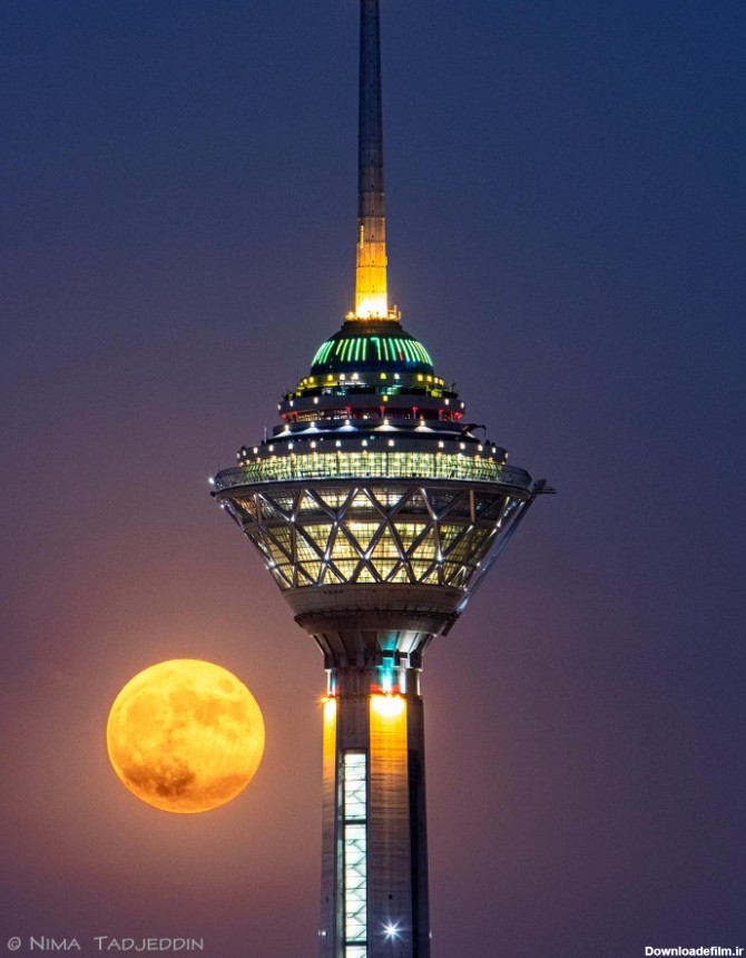 نمایی زیبا از برج میلاد تهران در شب+عکس