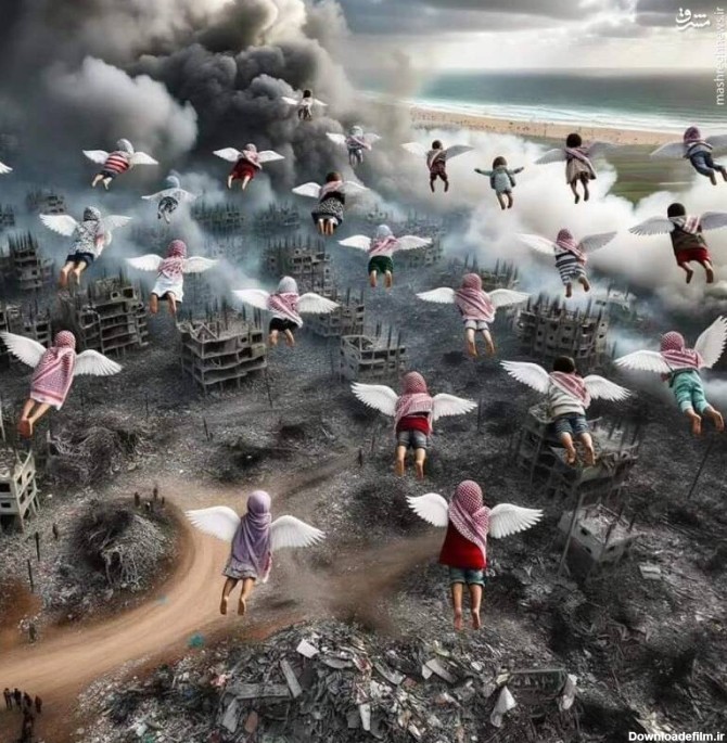 واکنش تماشایی هوش مصنوعی به جنگ غزه (عکس)