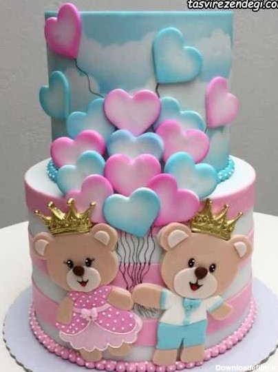 عکس کیک تولد دختر و پسر باهم