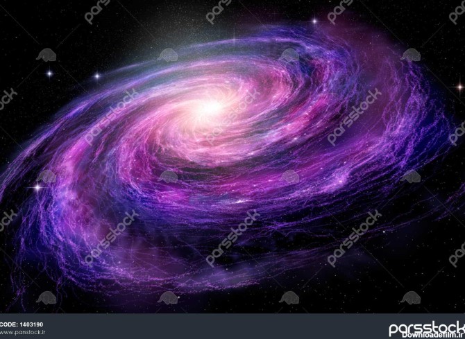 کهکشان مارپیچی در spcae عمیق تصویر 3D 1403190
