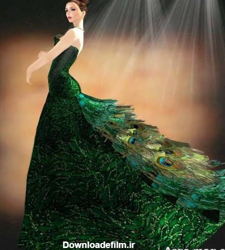 مدل لباس طاووسی در طرح های زیبای دخترانه و زنانه