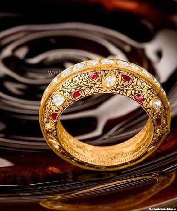 مدل النگو طلا جدید عروس و النگو ریز ایرانی ظریف و پهن