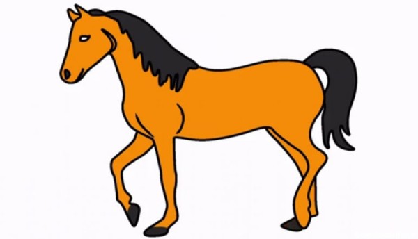 آموزش نقاشی به کودکان : اسب