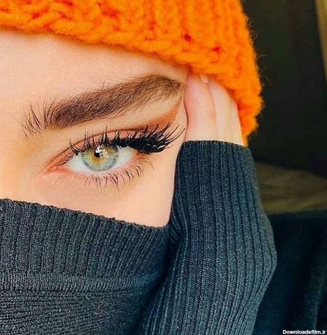 پروف چشم سبز عسلی دخترونه نارنجی - عکس ویسگون