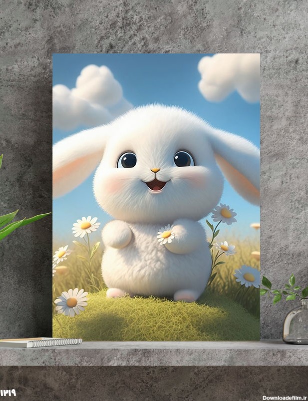خرید تابلو اتاق کودک طرح خرگوش کوچولو با قیمت مناسب - مبین چاپ