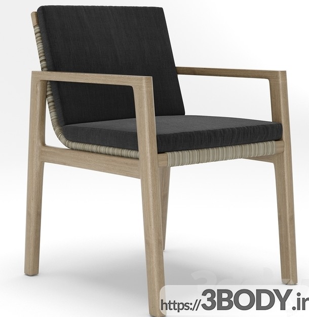 آبجکت سه بعدی  میز و صندلی در فضای باز عکس 3