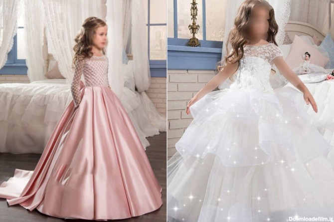 با این ۴۱ مدل لباس عروس بچه گانه پرنسسی بلند ، یه روز به یاد ...