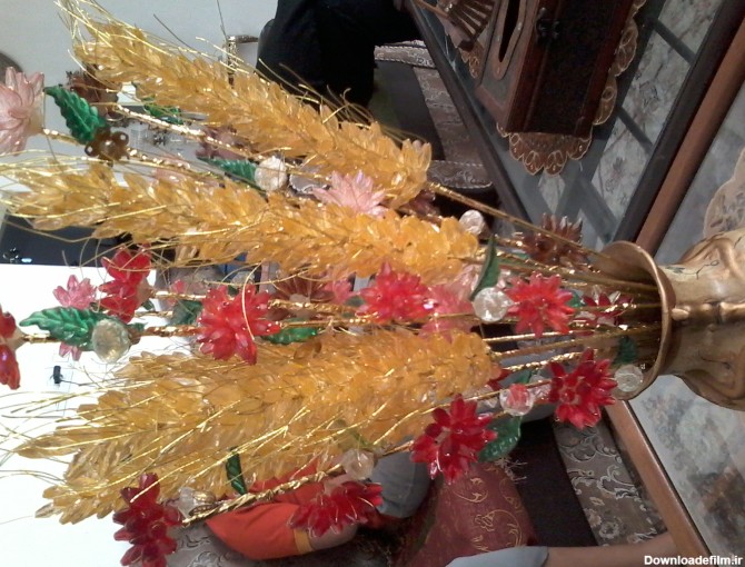 ساخت شاخه ای گندم وشاخه های گل یااستفاده ازکریستال گندمی - عکس ویسگون