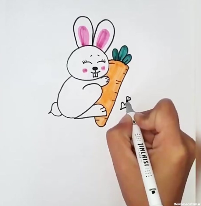 نقاشی - خرگوش نقاشی آسان و زیبا