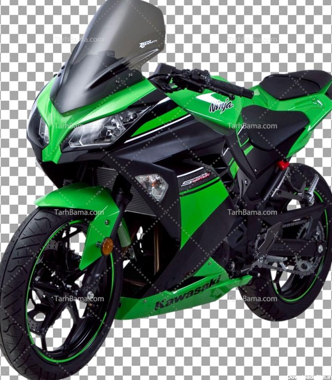 عکس موتورسیکلت سبز