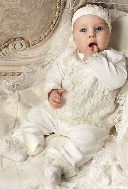 مدل های ست لباس سفید نوزاد دختر و پسر