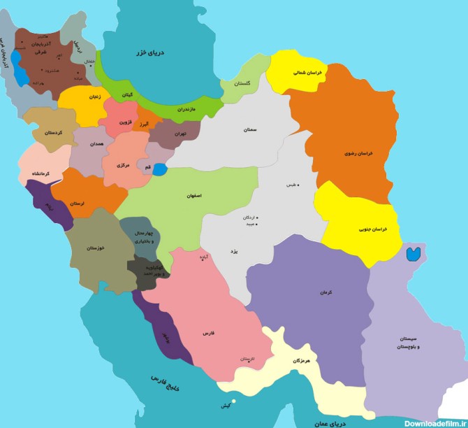 مجموعه عکس نقشه ی رنگی ایران (جدید)