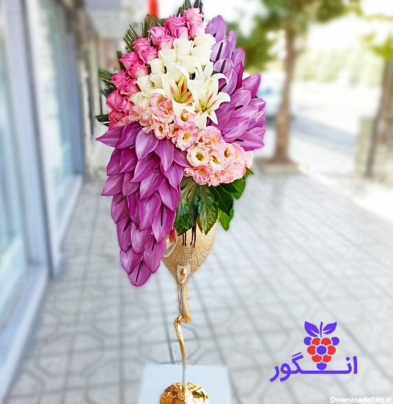 جام گلدان زیبا برای تبریک، نامزدی و خواستگاری | گلفروشی انگور