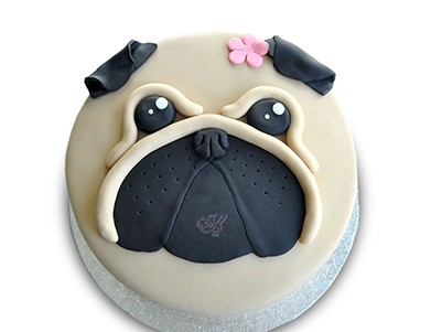 کیک تولد بچه گانه سگ گل به سر | کیک آف