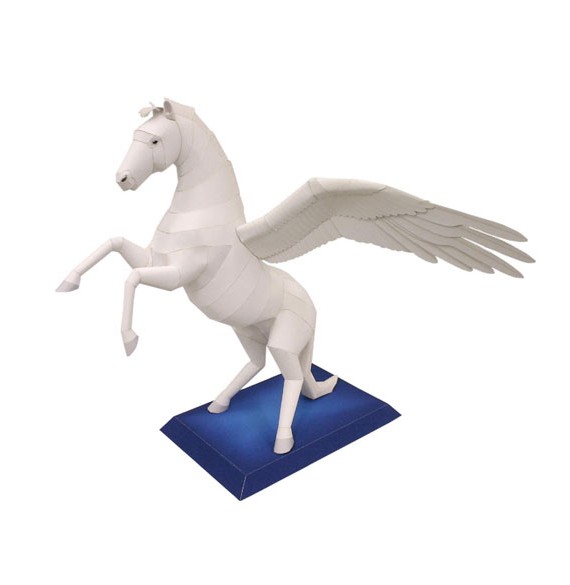 فیگور (مجسمه) مدل کاردستی ساختنی طرح پگاسوس اسب بالدار