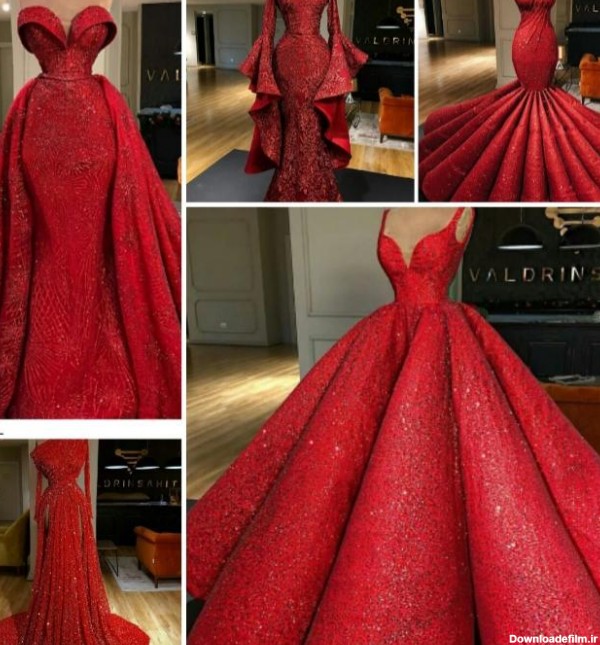 مدل لباس مجلسی قرمز - عکس ویسگون