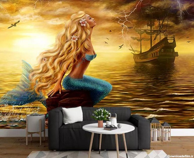 پوستر دیواری هنری پری دریایی