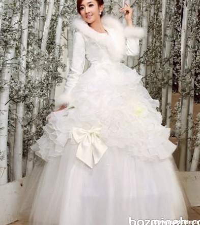 60 مدل‌ لباس عروس، کفش و اکسسوری زمستانی عروس | بزمینه