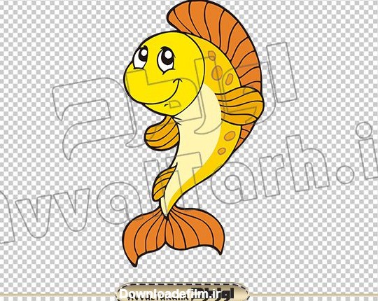 دانلود vector تصویر کارتونی ماهی خندان :: اول طرح