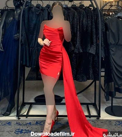 لباس مجلسی دکلته قرمز