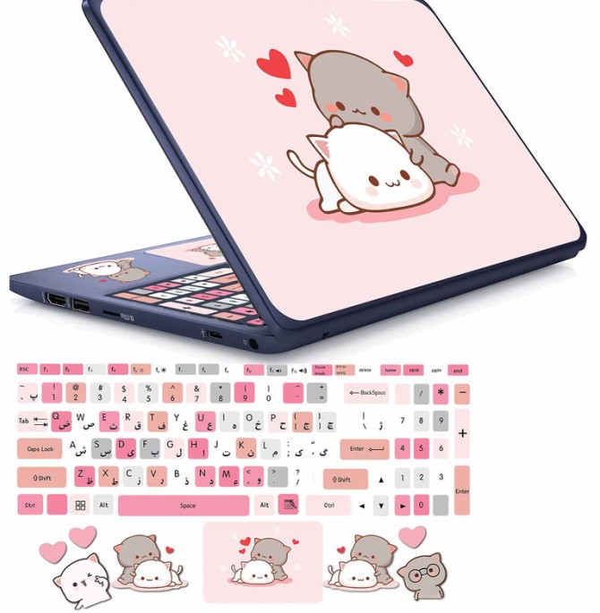قیمت و خرید استیکر لپ تاپ مدل cute cat 03 مناسب برای لپ تاپ 15 تا ...