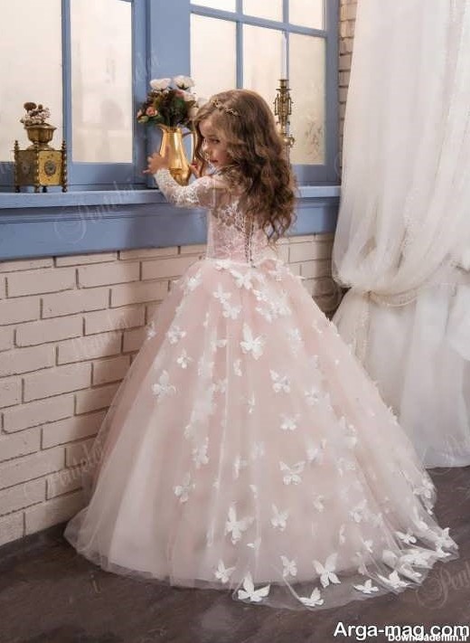 مدل لباس عروس دخترانه رنگی | تولیدی جامه پوش