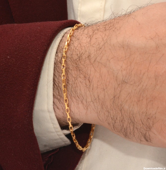 قیمت و خرید دستبند طلا 18 عیار مردانه طلای مستجابی مدل آجری کد 21