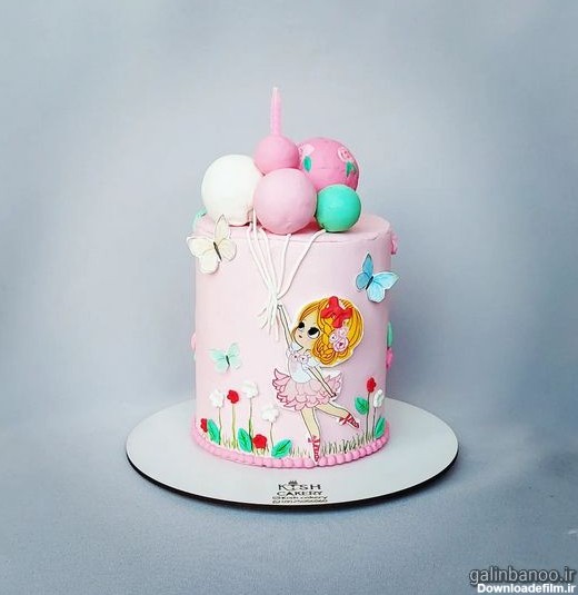 عکس کیک تولد دخترانه 2023; رنگی رنگی و جالب - گلین بانو